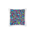 Colourful Bubble Pattern Square Pillow — Vibrant Retro Dot Decorative Pillow