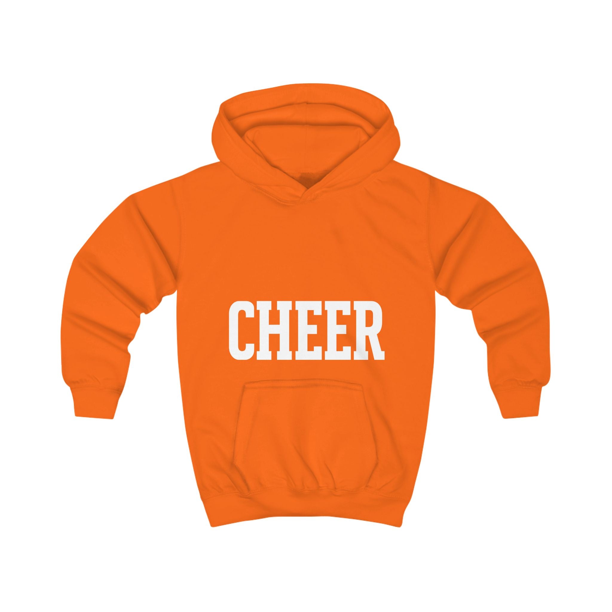 Kids Cheer Hoodie with Pom-Pom Cheerleader Silhouette