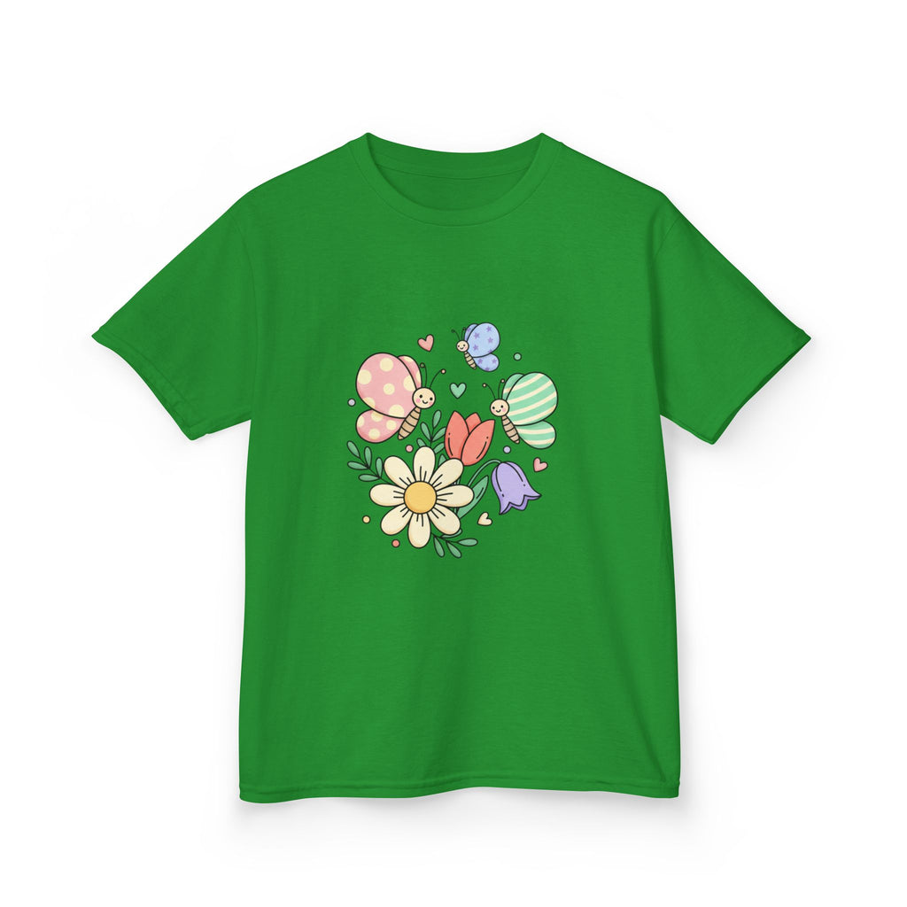 Kids Floral Butterfly Tee — Cute Pastel Flowers & Butterflies Personalized Shirt