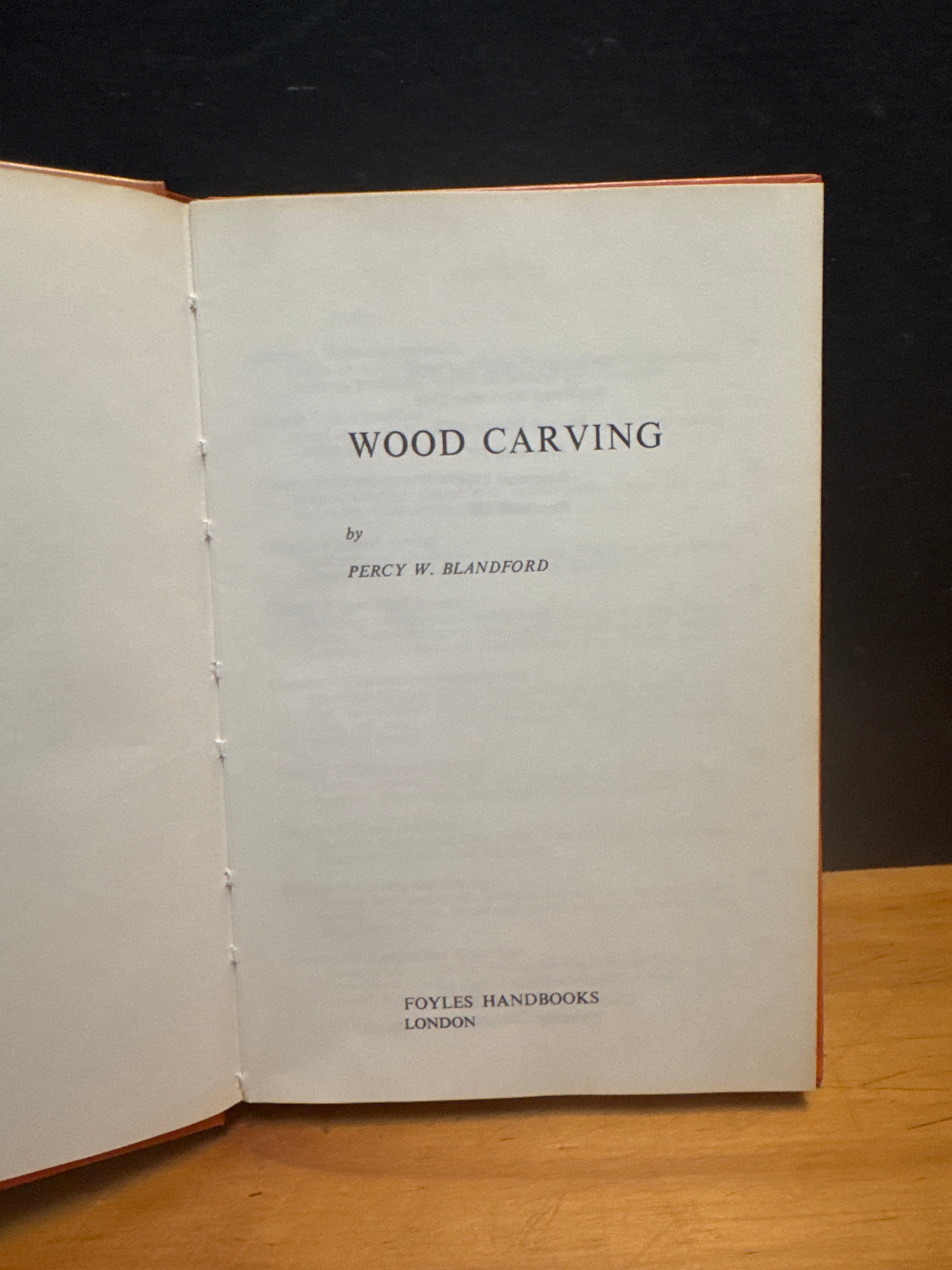 Wood Carving by Percy W. Blandford hardcover book
