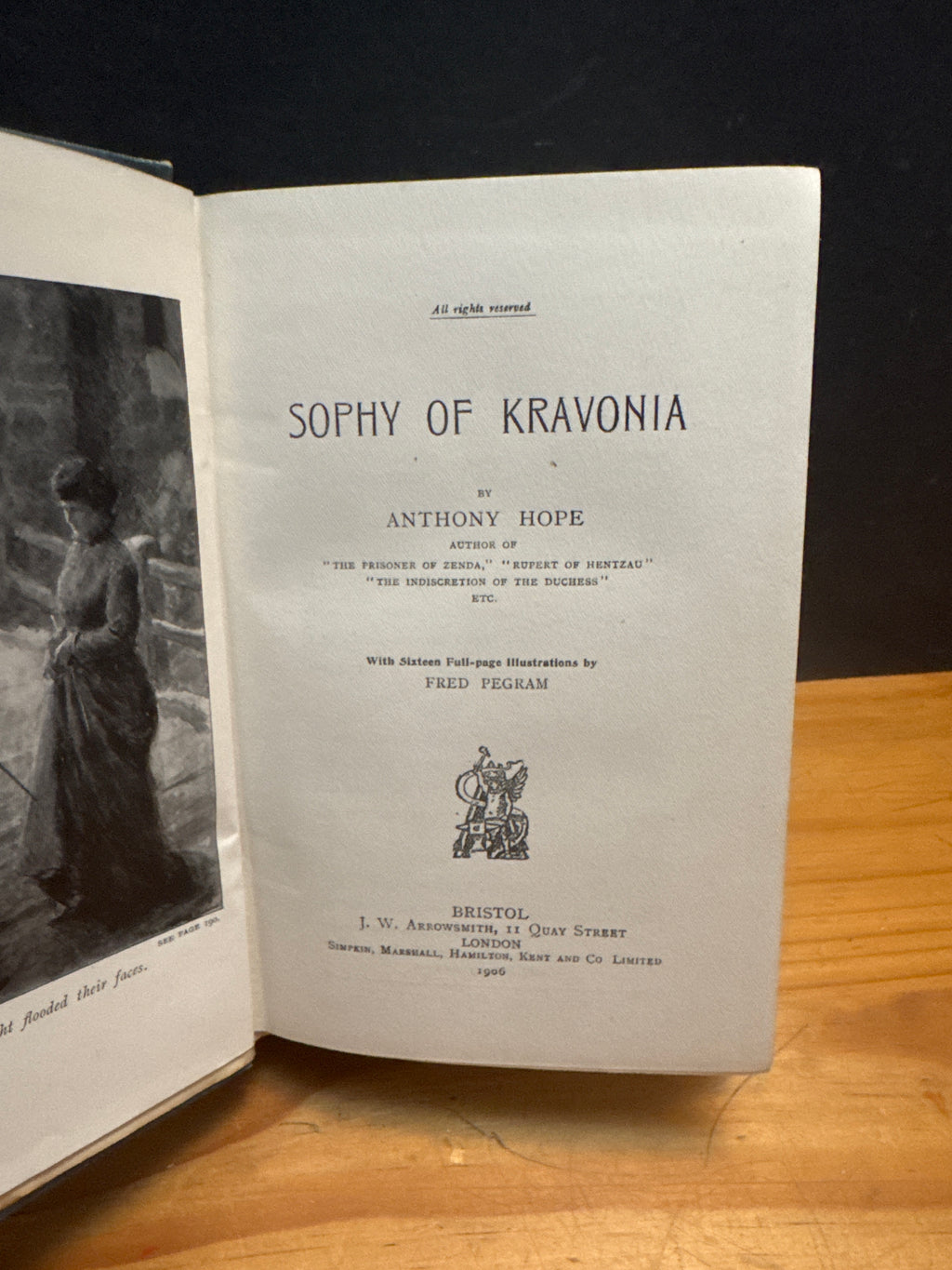 Sophy Of Kravinia by Anthony Hope hardcover book