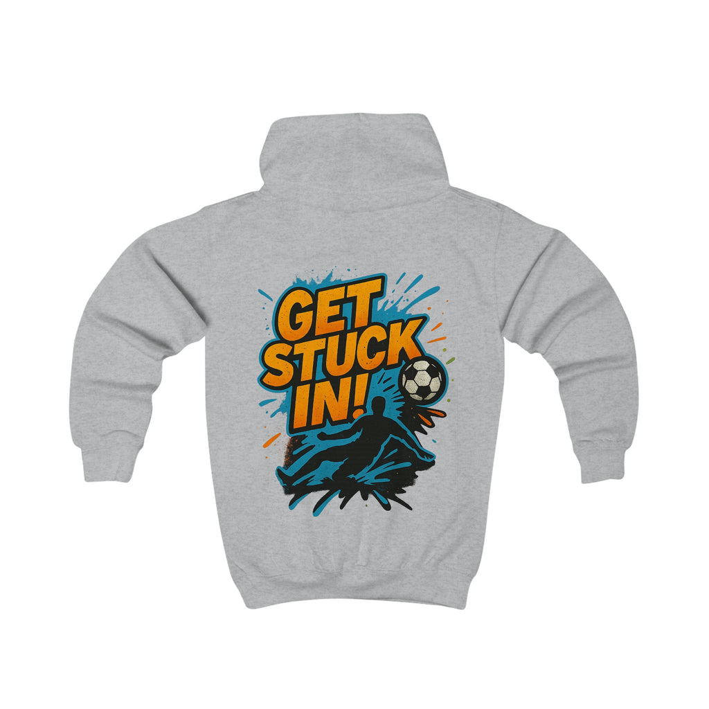 Kids Football Hoodie — "Get Stuck In!"