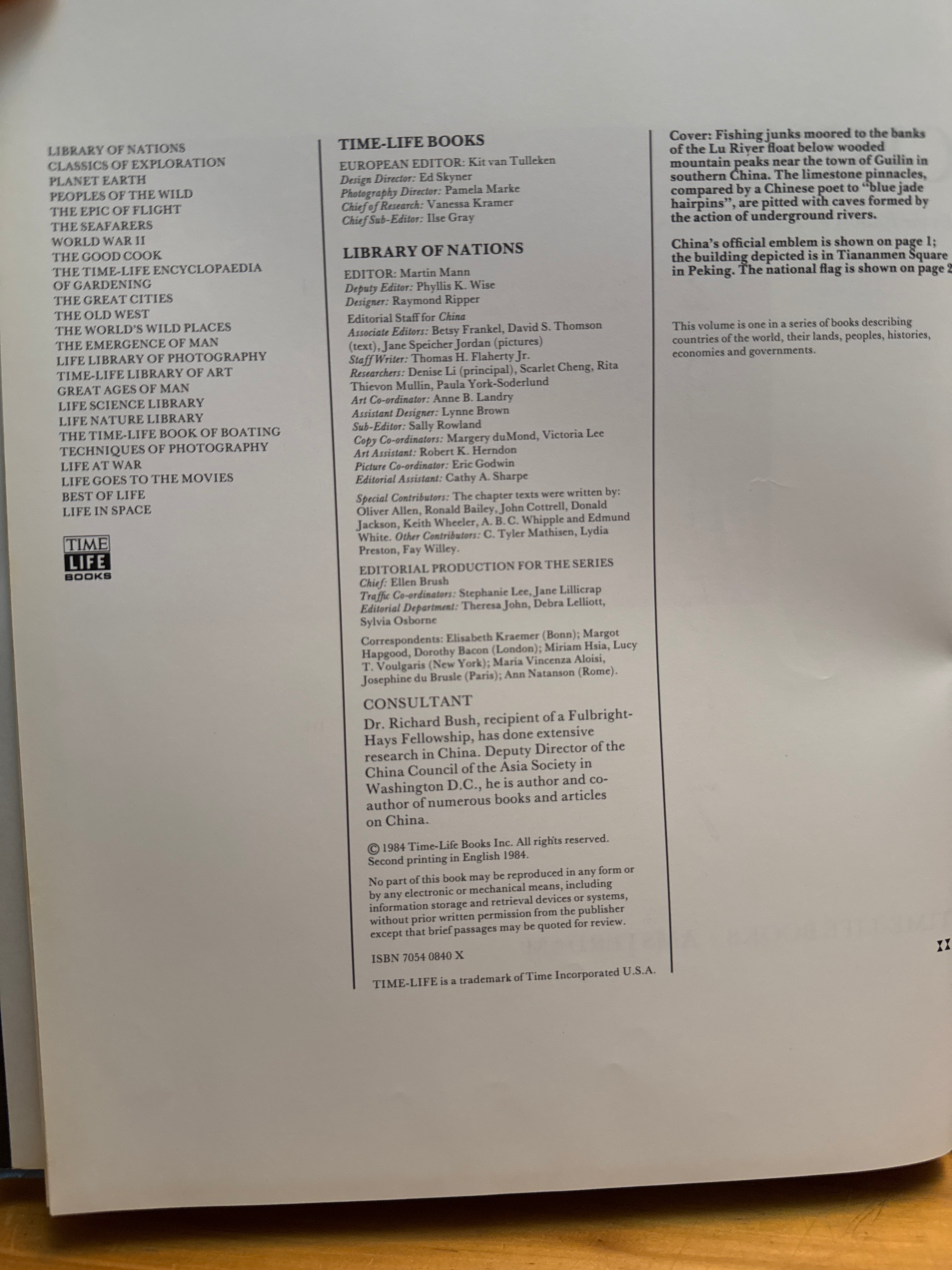 China Library Of Nations, hardcover book