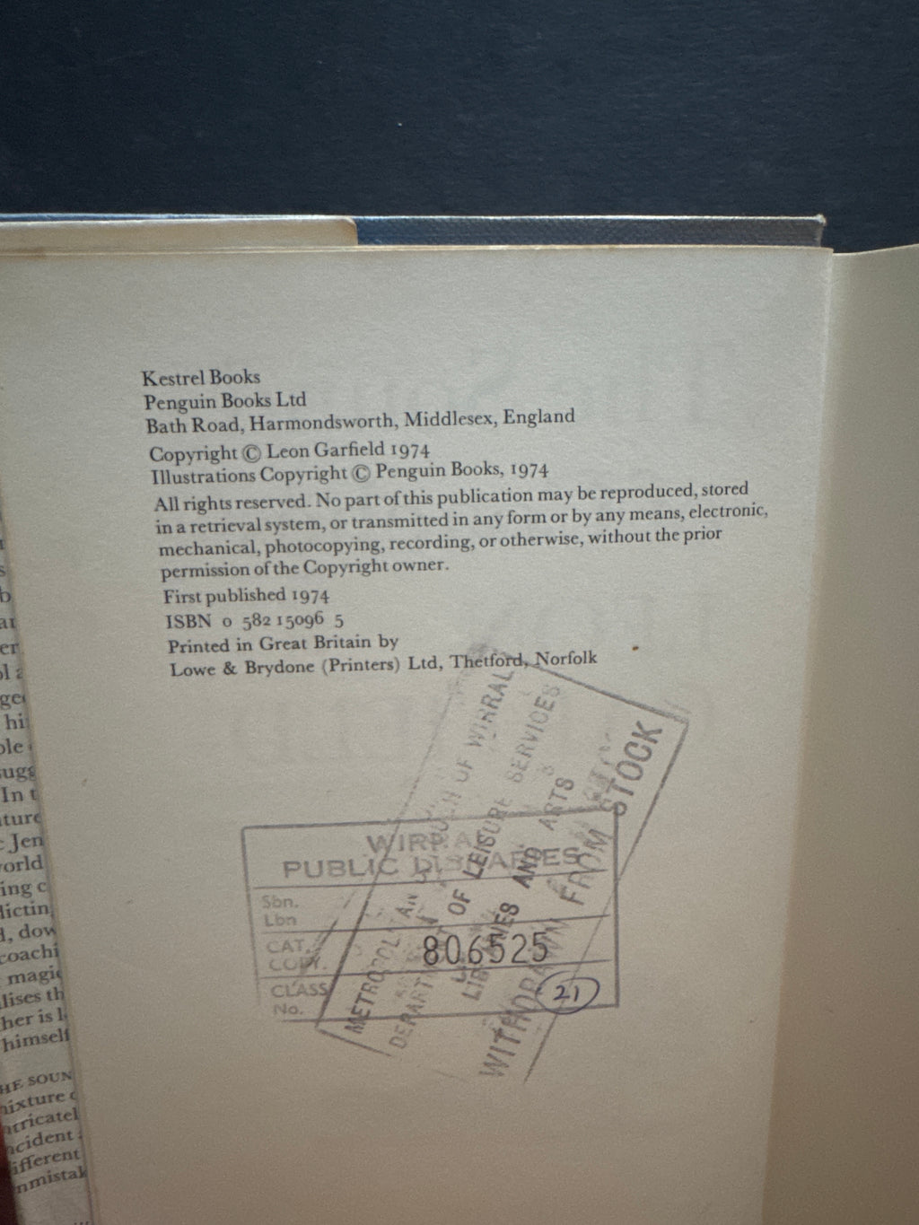The Sound of Coaches by Leon Garfield hardcover book
