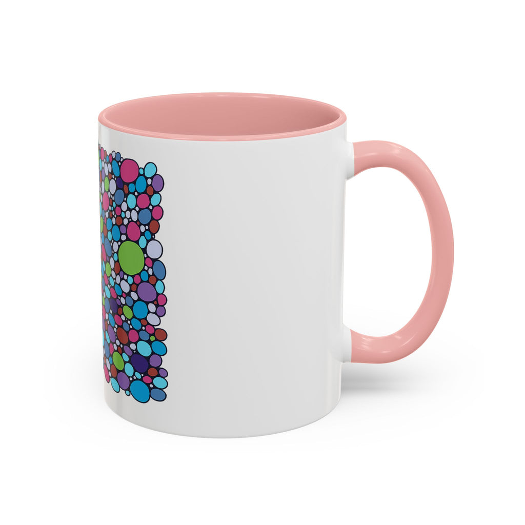 Colourful Bubble Pattern Accent Coffee Mug — Vibrant Abstract Dots 11/15oz
