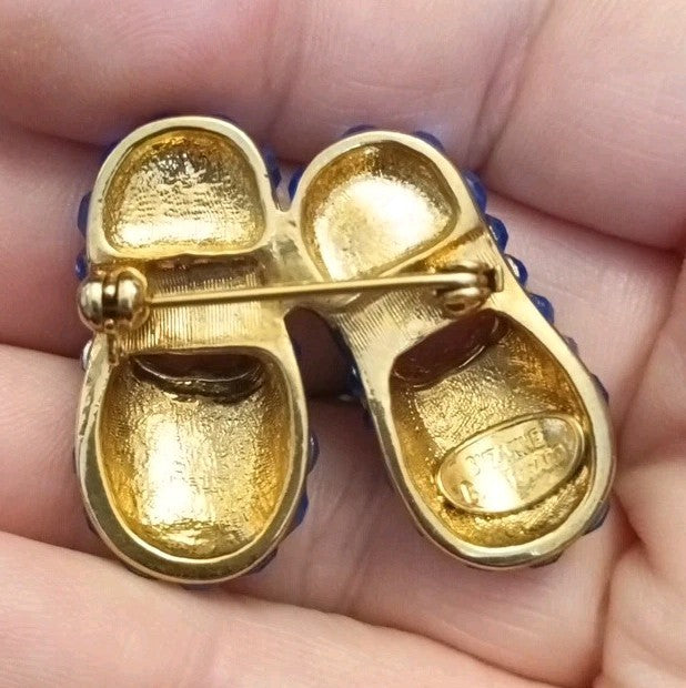 Suzanne Bjontegard Brooch Blue Sparkly Shoes