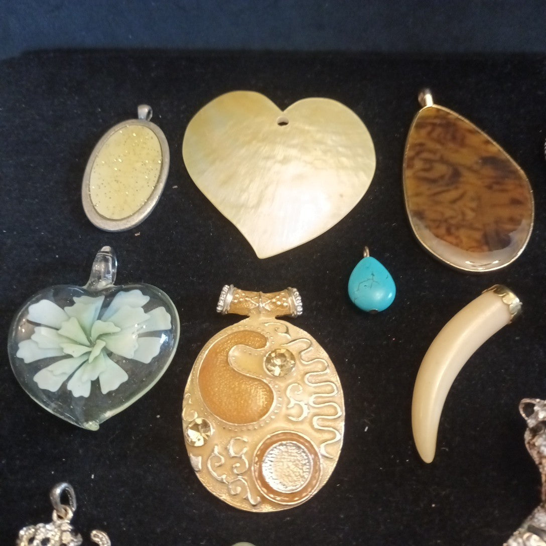 Joblot Bundle Of Pendants Mixed Lot Costume Jewellery