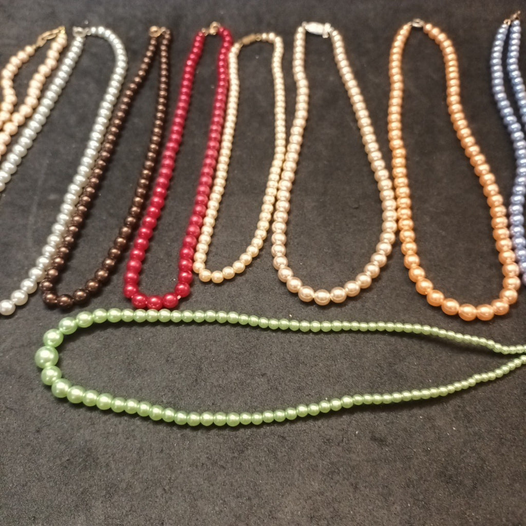Faux Pearls Bundle Of Necklaces