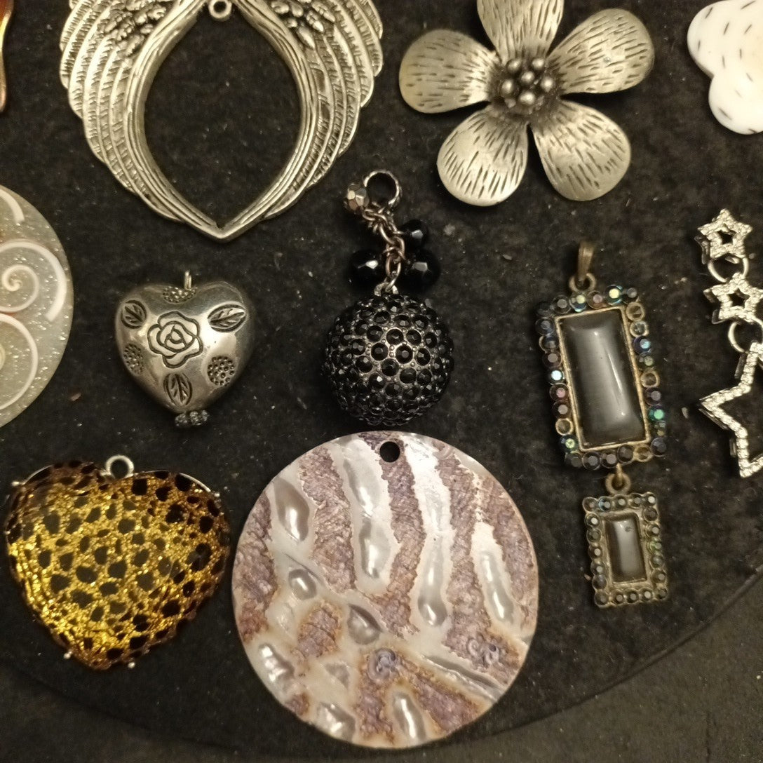 Joblot Bundle Of Pendants Mixed Lot Costume Jewellery