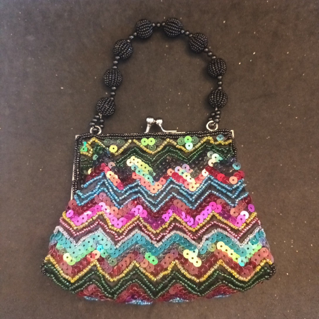 East Additions Evening bag in multicoloured beads & sequins