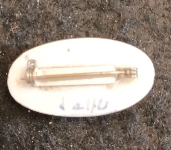 Delft Ceramic Blue And White Brooch Windmill