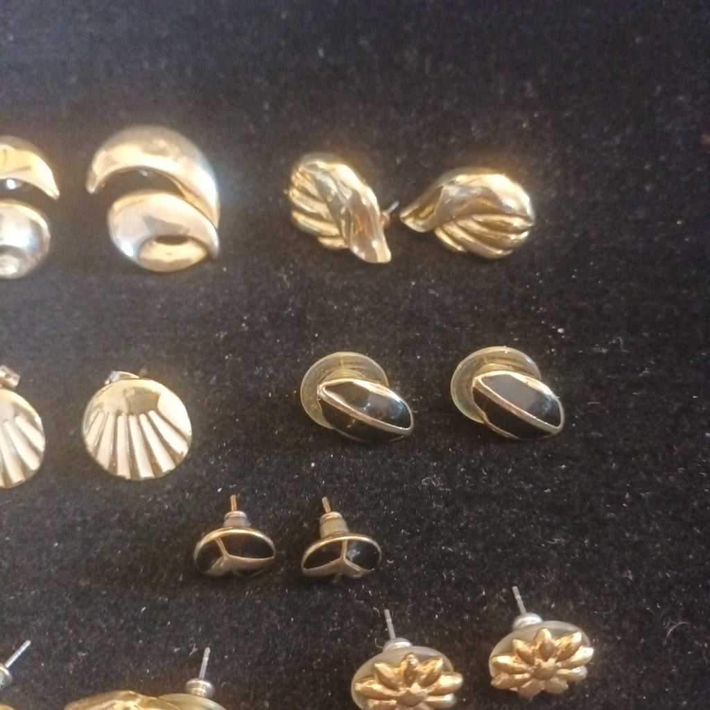 Earrings Bundle Gold Tone Earrings For Pierced Ears