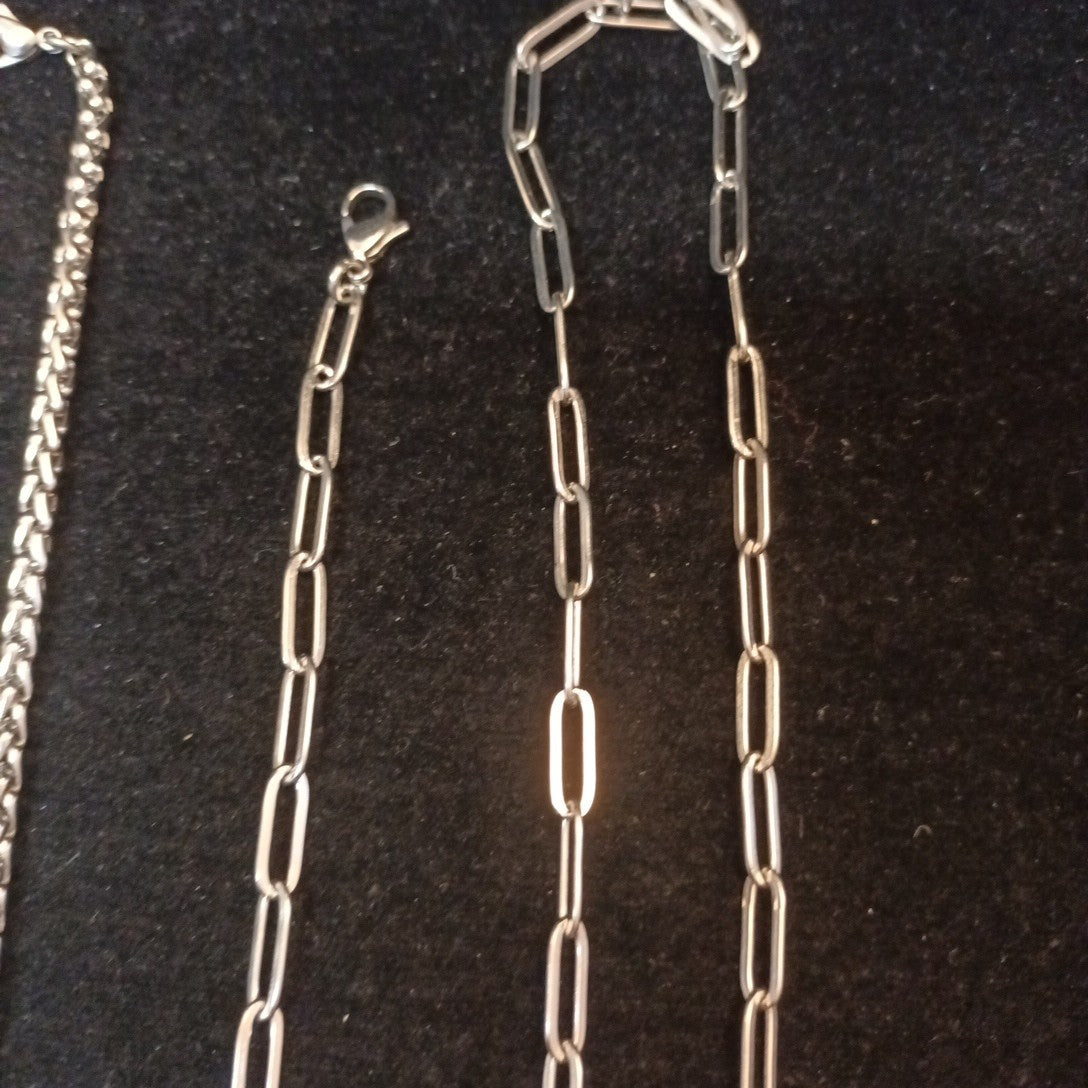 Silver Tone Costume Jewellery  Necklaces Bracelets Bundle Joblot 