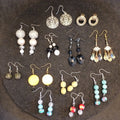 Earrings. Pairs Of Earrings For Pierced Ears. Hoop Dangle. Bundle Joblot