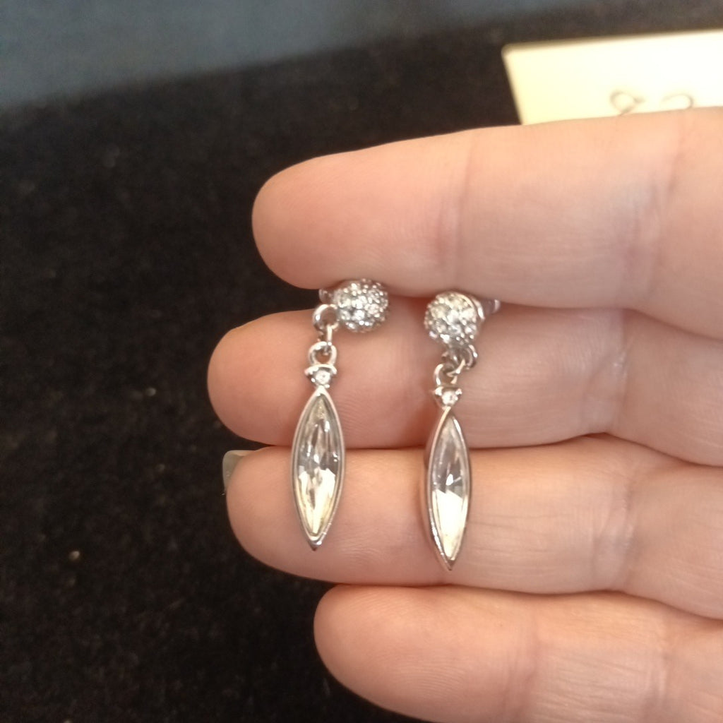 Swarovski silver tone necklace and earrings set