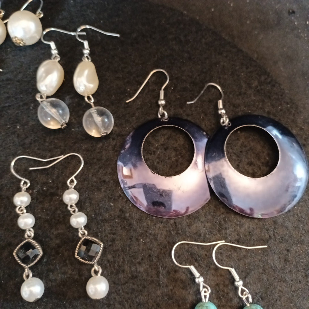 Earrings. Pairs Of Earrings For Pierced Ears. Hoop Dangle. Bundle Joblot