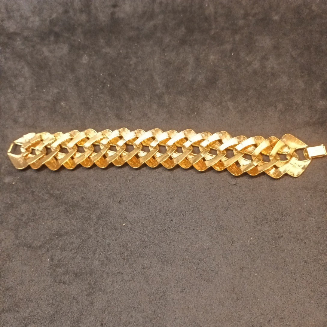 Napier Gold Tone Statement Bracelet 