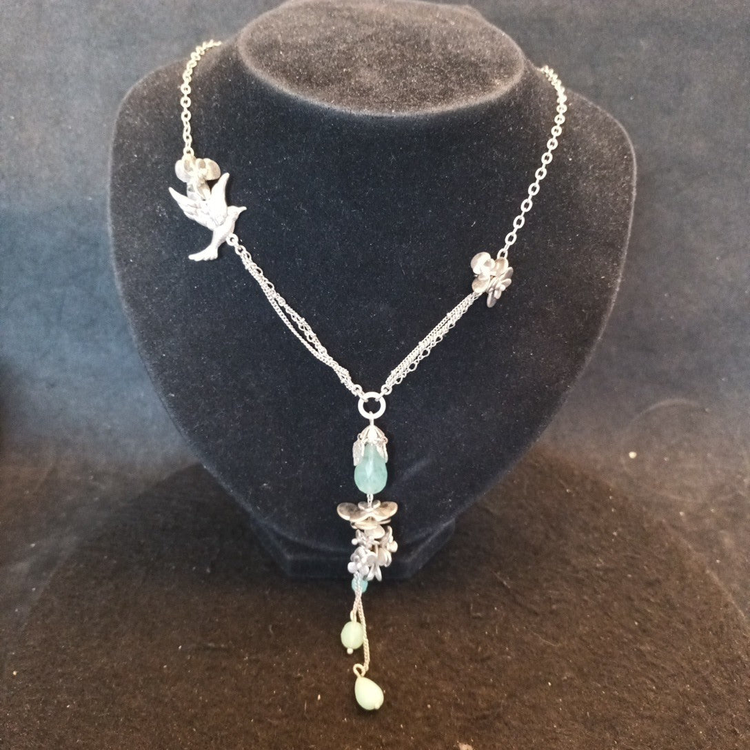 Bohm Silver Tone Necklace With Pendant