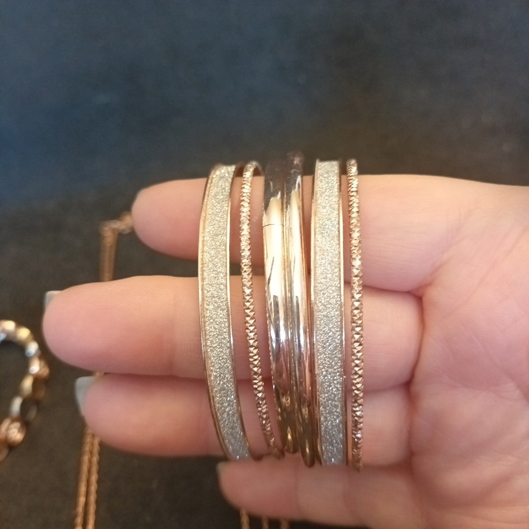 Rose Gold Costume Jewellery Necklaces Bracelets Bundle Joblot