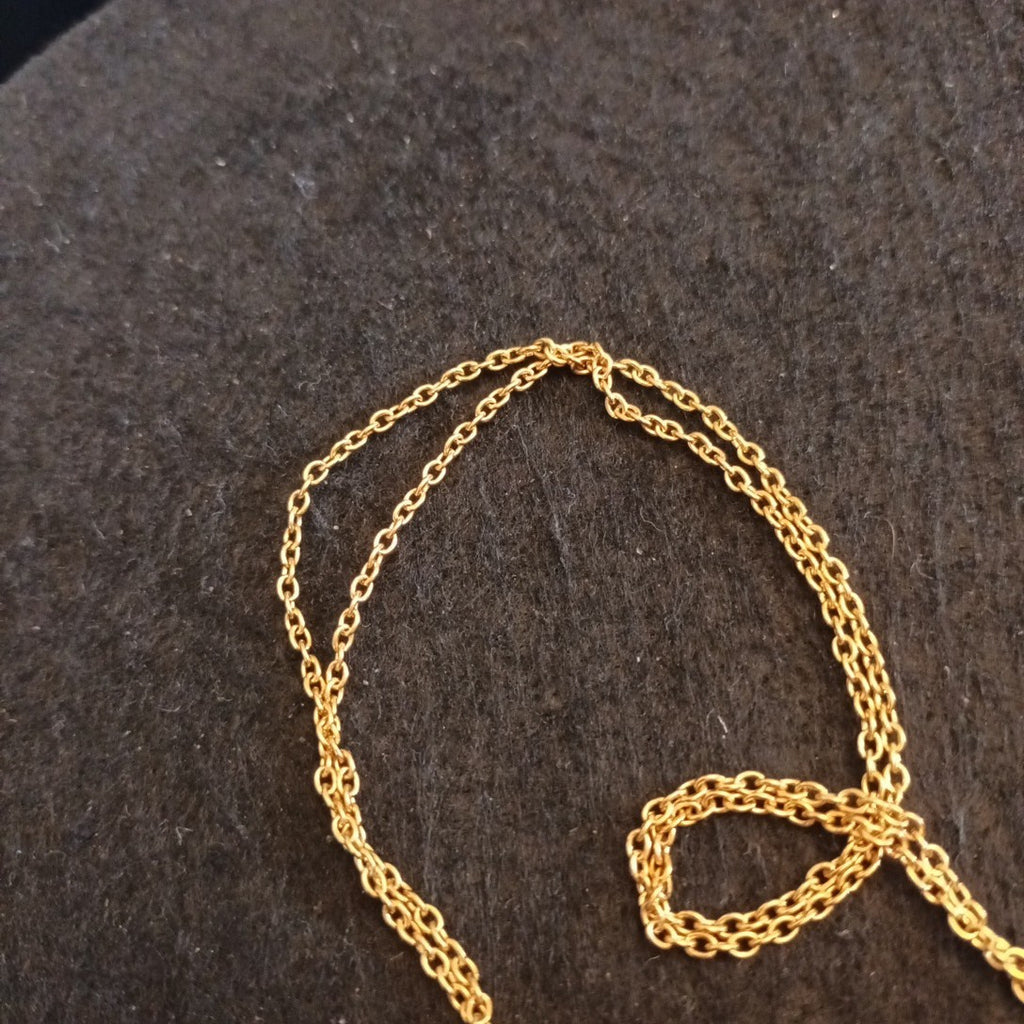 18ct Gold Plated Chain Necklace And Lion Pendant 18in