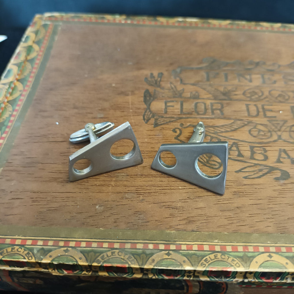 Cufflinks and Tie Pins mixed lot. Silver Tone.