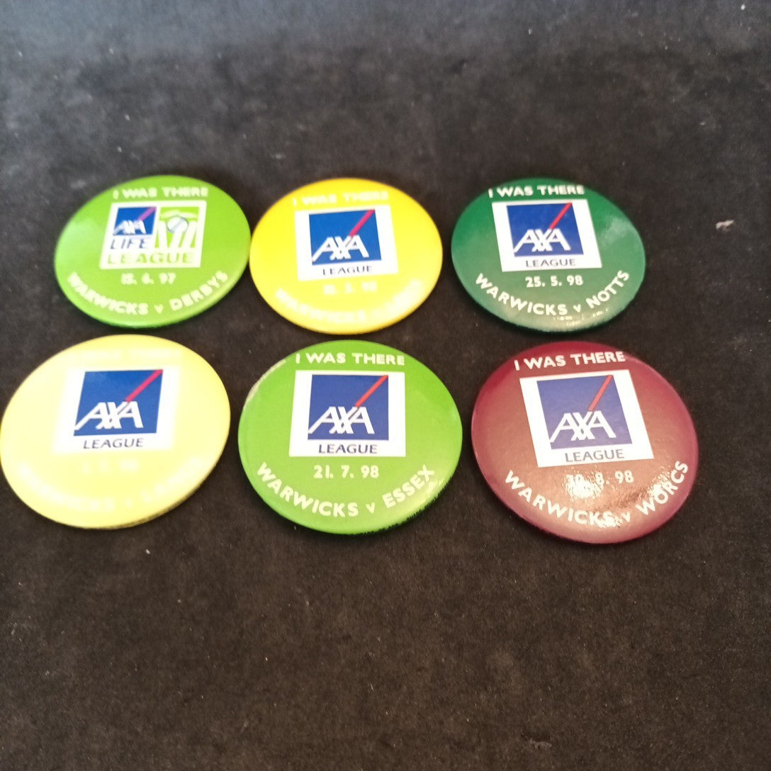 Badges Button Badges - AXA League 'I Was There' 1997 And 1998