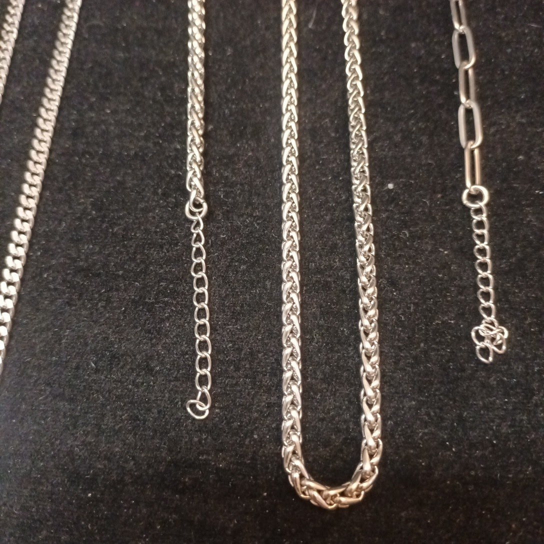 Silver Tone Costume Jewellery  Necklaces Bracelets Bundle Joblot 