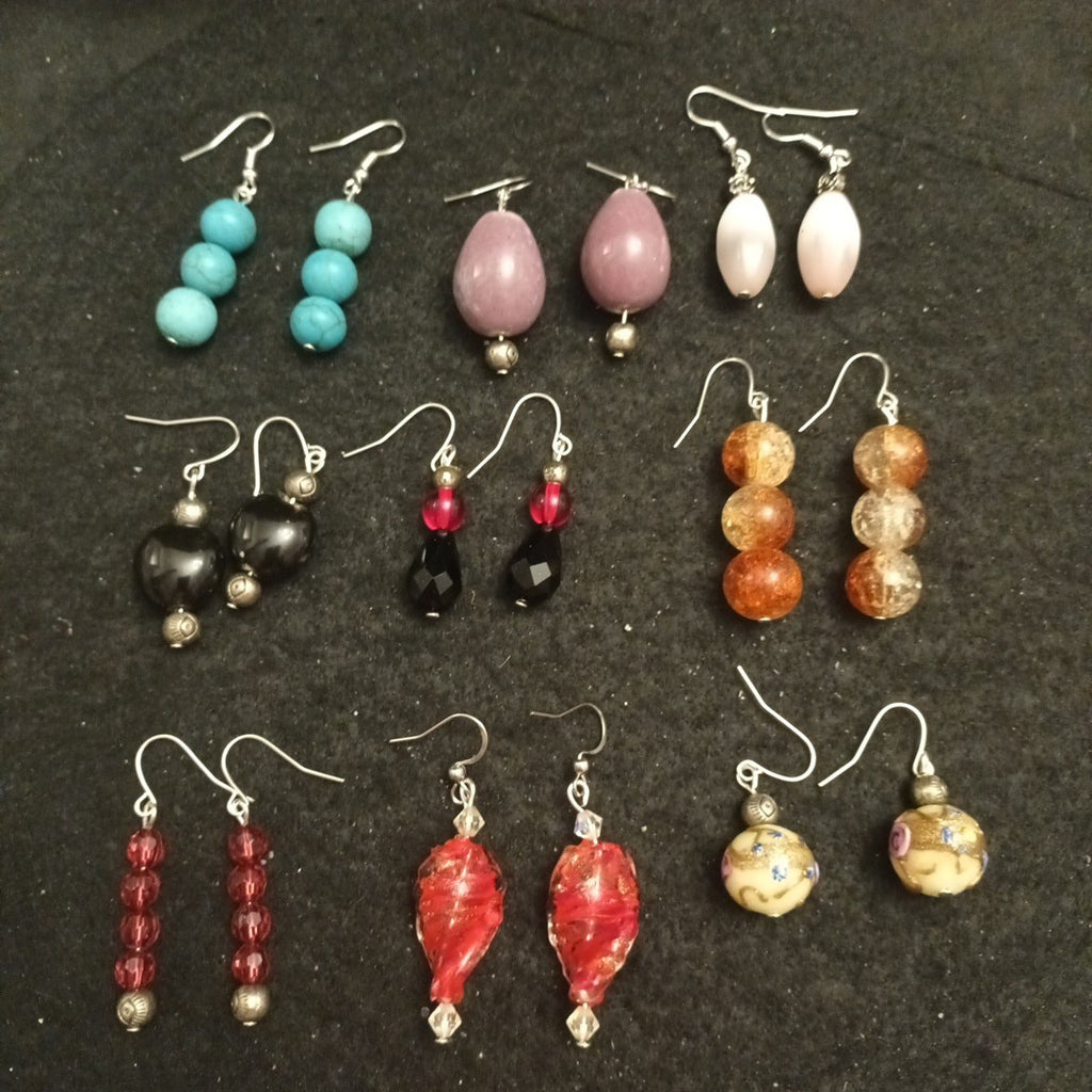 Earrings bundle Pairs Of Earrings For Pierced Ears. Hoop Dangle Bundle Joblot