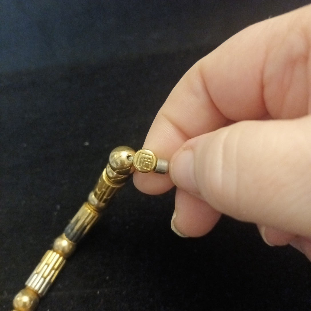 Ellelle Necklace- Mixed Metals Beads 42cm