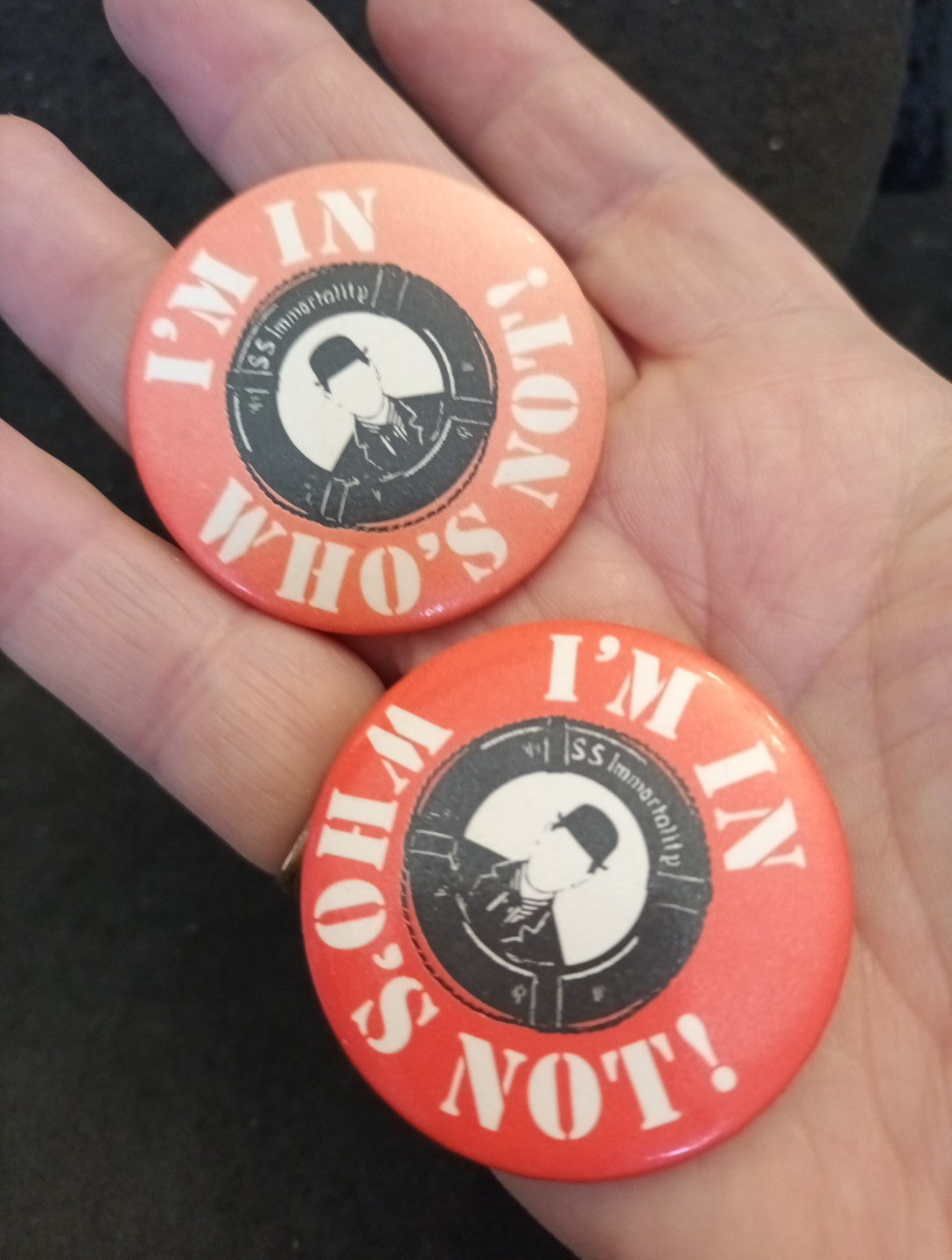 Charlie Chaplin's Immortality Fan Club Badge 'I'm In Who's Not'