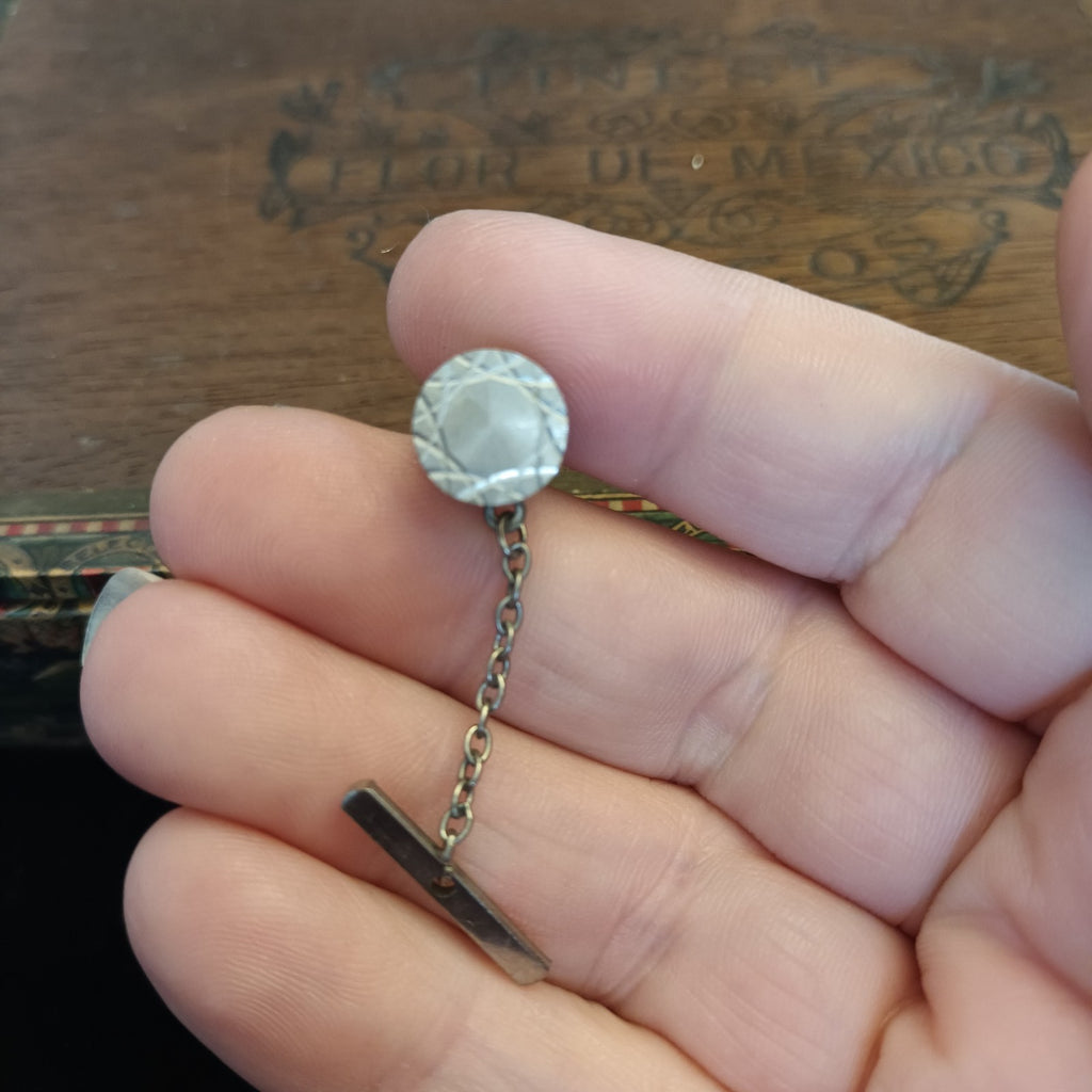 Cufflinks and Tie Pins mixed lot. Silver Tone.