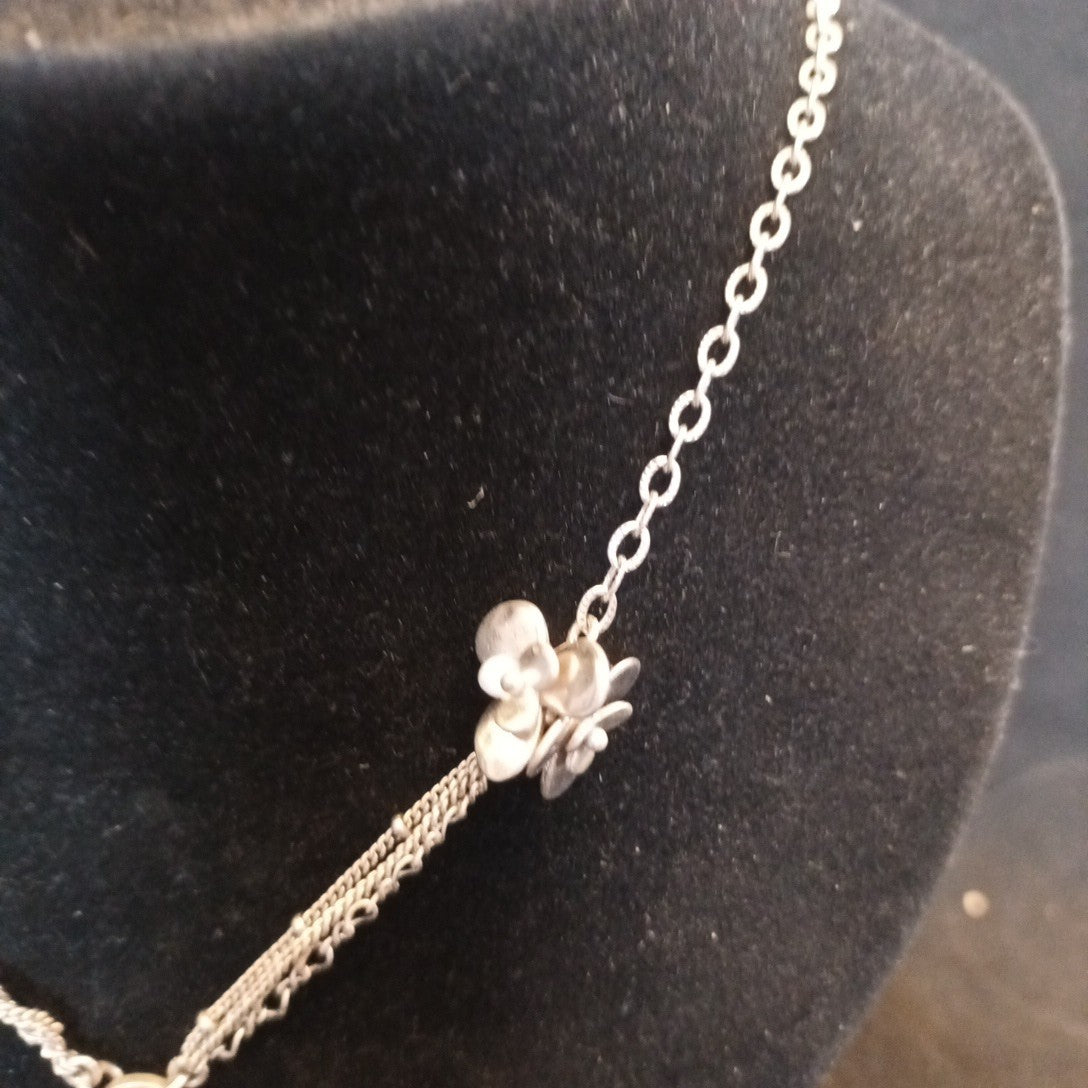 Bohm Silver Tone Necklace With Pendant