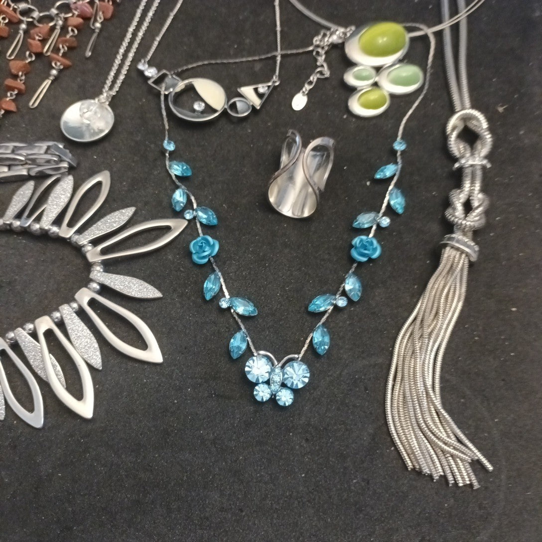 Silver Tone Costume Jewellery  Necklaces Bracelets Bundle Joblot 