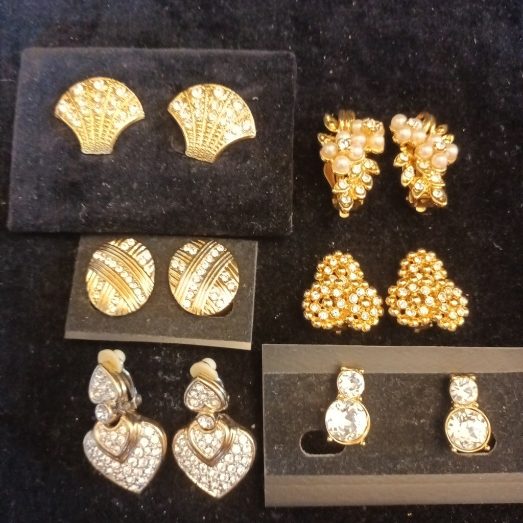 Clip On Earrings. Costume Jewellery Bundle