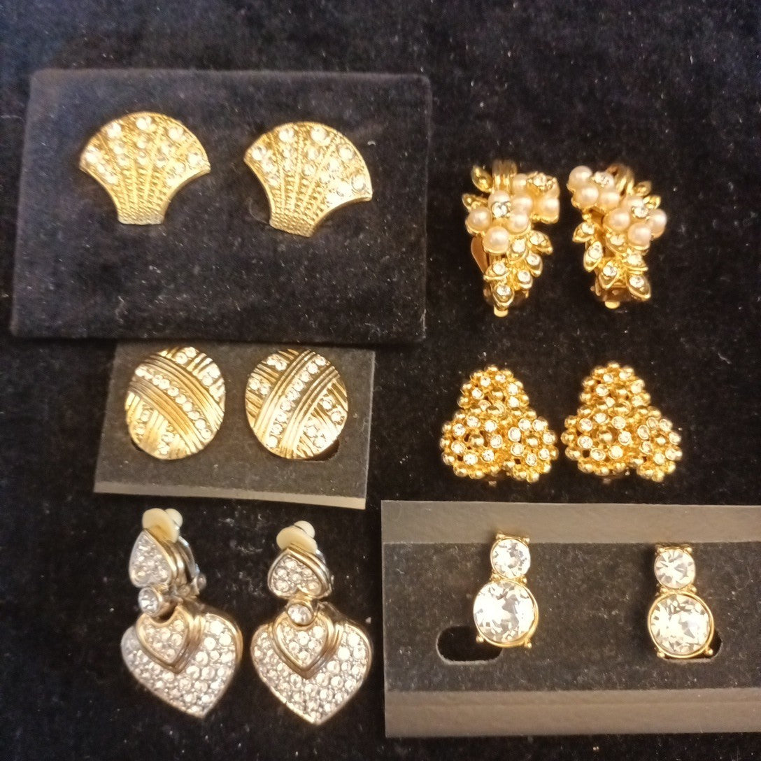 Clip On Earrings. Costume Jewellery Bundle