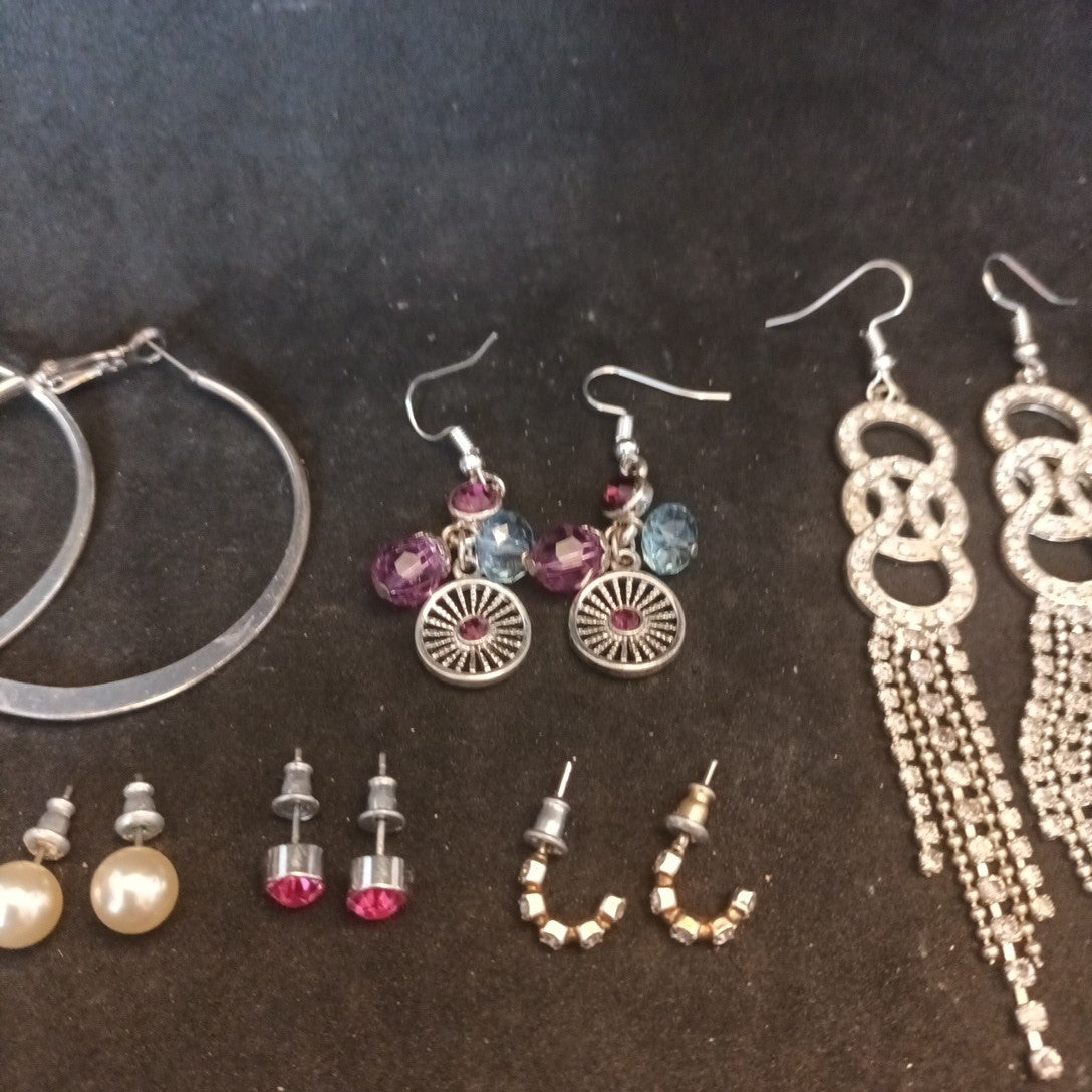 Earrings. Pairs Of Earrings For Pierced Ears. Hoop Dangle. Bundle Joblot