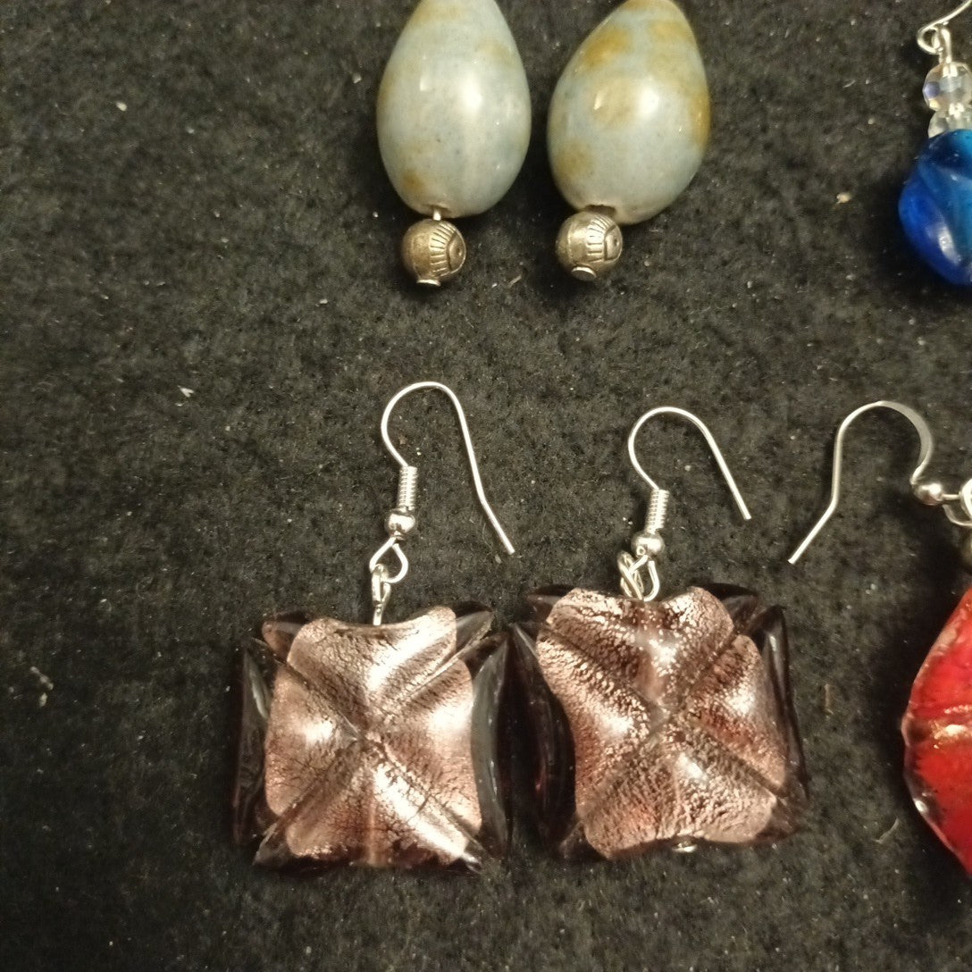 Earrings Bundle Pairs Of Earrings For Pierced Ears. Hoop Dangle Bundle Joblot