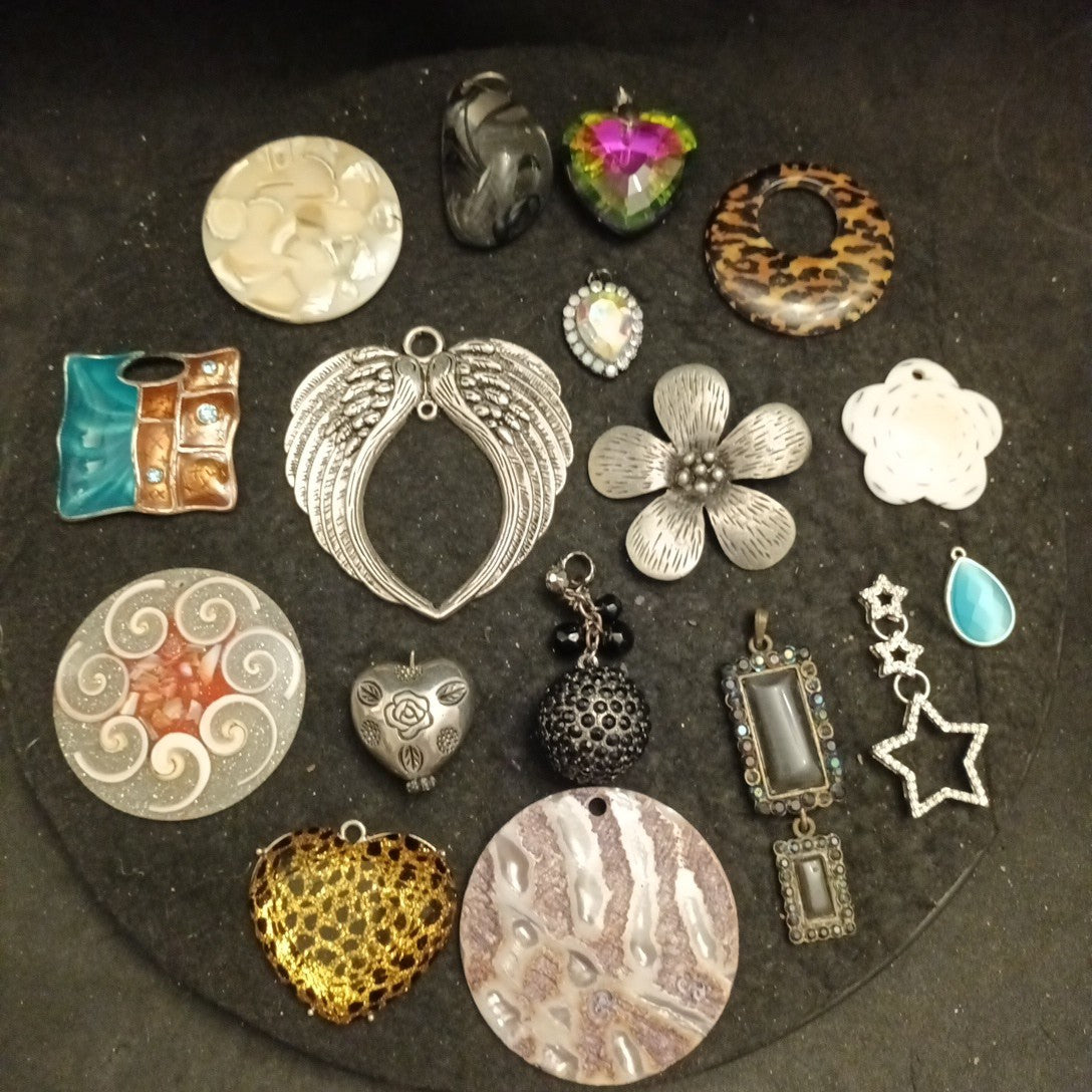 Joblot Bundle Of Pendants Mixed Lot Costume Jewellery