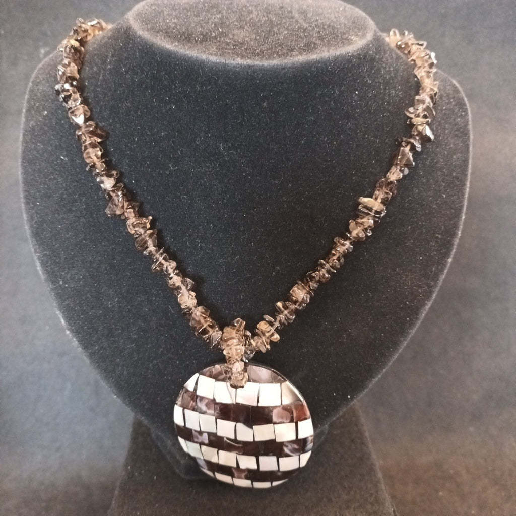 East Gemstone Necklace With Large Pendant