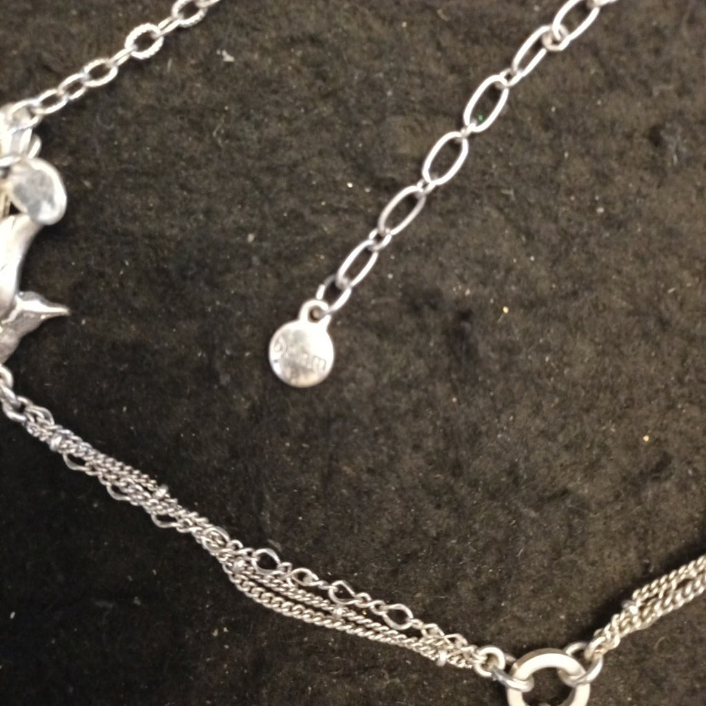 Bohm Silver Tone Necklace With Pendant