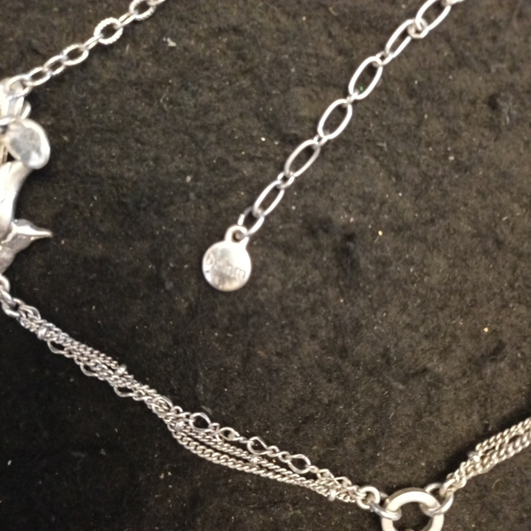 Bohm Silver Tone Necklace With Pendant