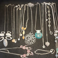 Silver Tone Costume Jewellery  Necklaces Bracelets Bundle Joblot 