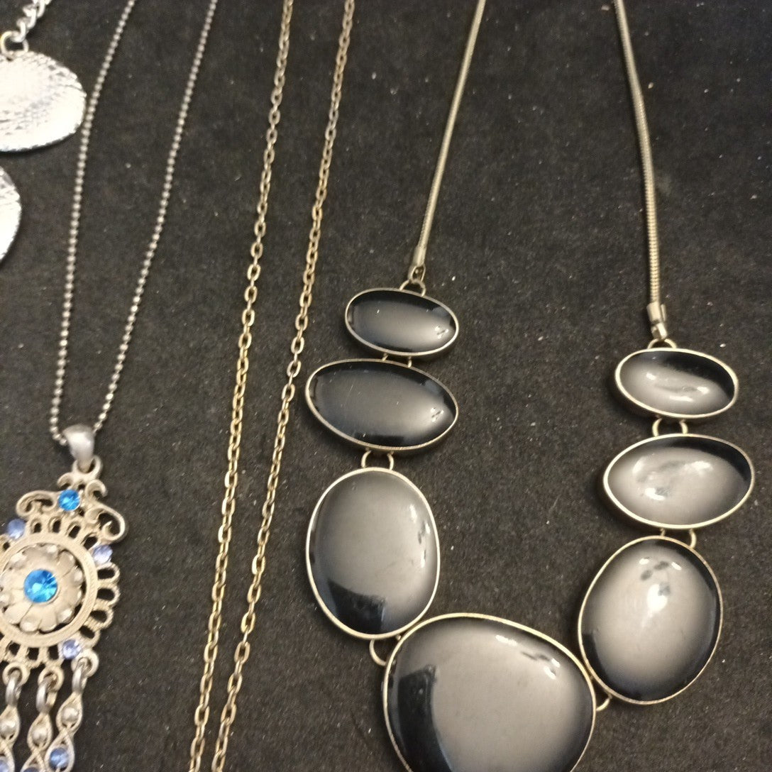 Silver Tone Costume Jewellery  Necklaces Bracelets Bundle Joblot 