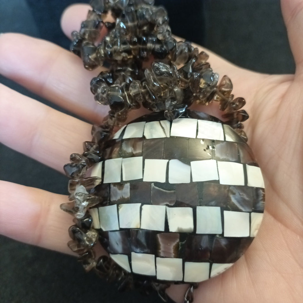 East Gemstone Necklace With Large Pendant