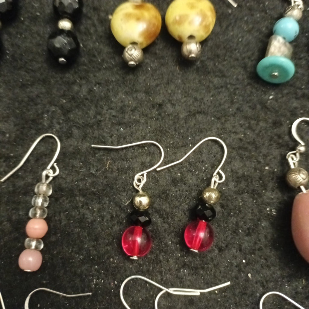 Earrings Bundle Pairs Of Earrings For Pierced Ears. Hoop Dangle Bundle Joblot