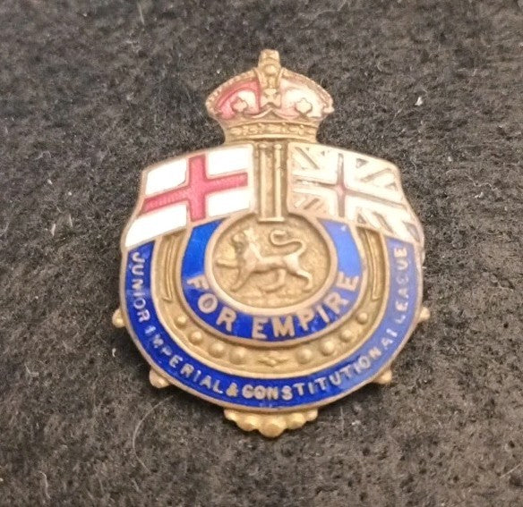 Junior Imperial & Constitutional League ~ For Empire ~  Enamel Pin Badge