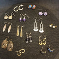 Earrings. Pairs Of Earrings For Pierced Ears. Hoop Dangle. Studs Bundle Joblot