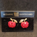 Suzanne Bjontegard Clip On Earrings Red Apples