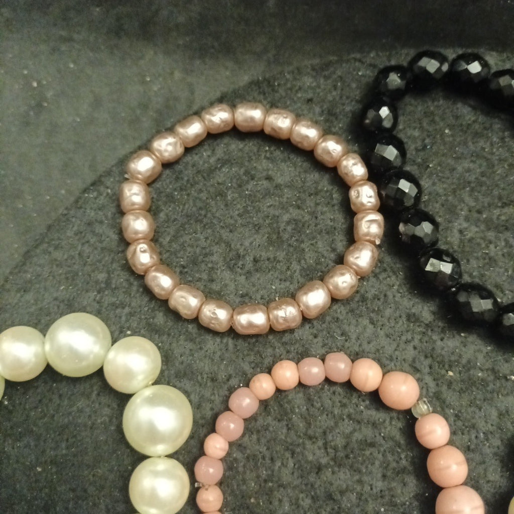 10 Beaded Elasticated Bracelets Bundle Joblot