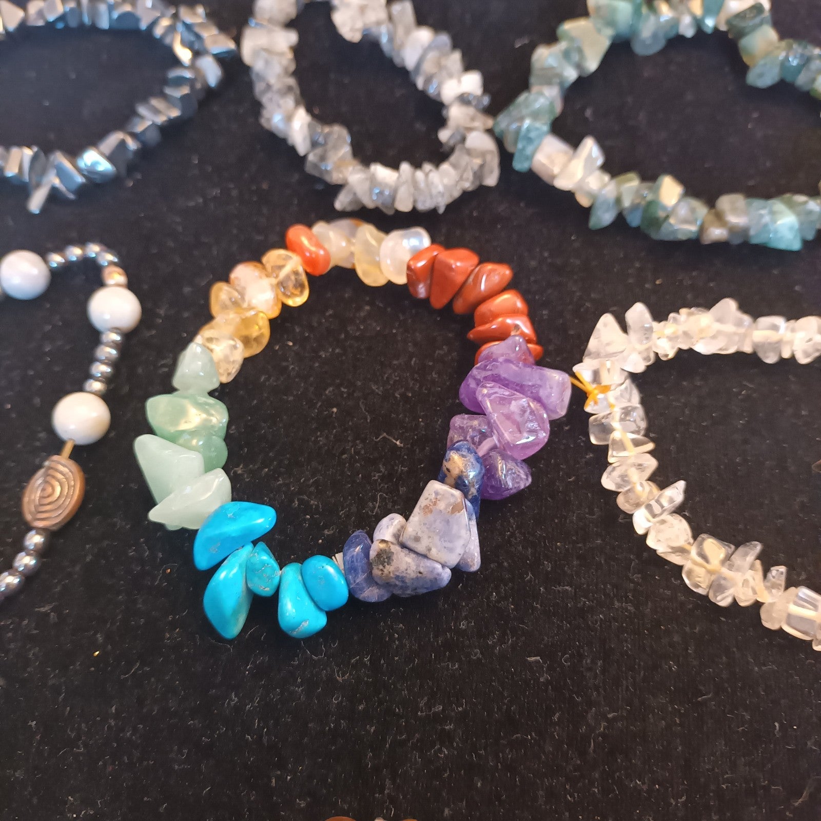 Gemstone Chips Necklaces and Bracelets Bundle Joblot Mixed lot